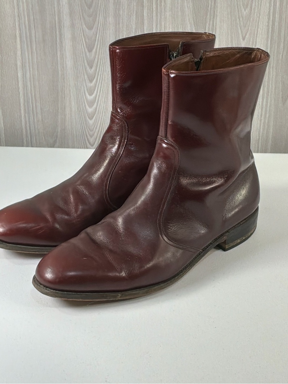 Allen Edmonds Tompkins Leather Beatles Style Boots Burgundy Leather Men’s 14 D